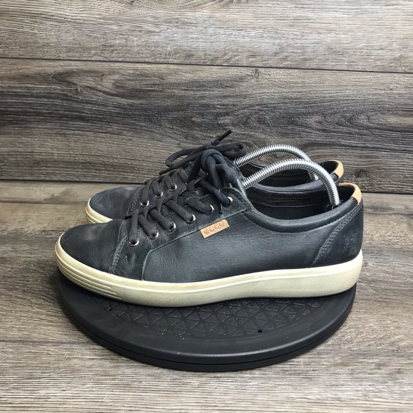 Ecco Other - ECCO Soft 7 Casual Leather Shoes Black White Men’s Size 8